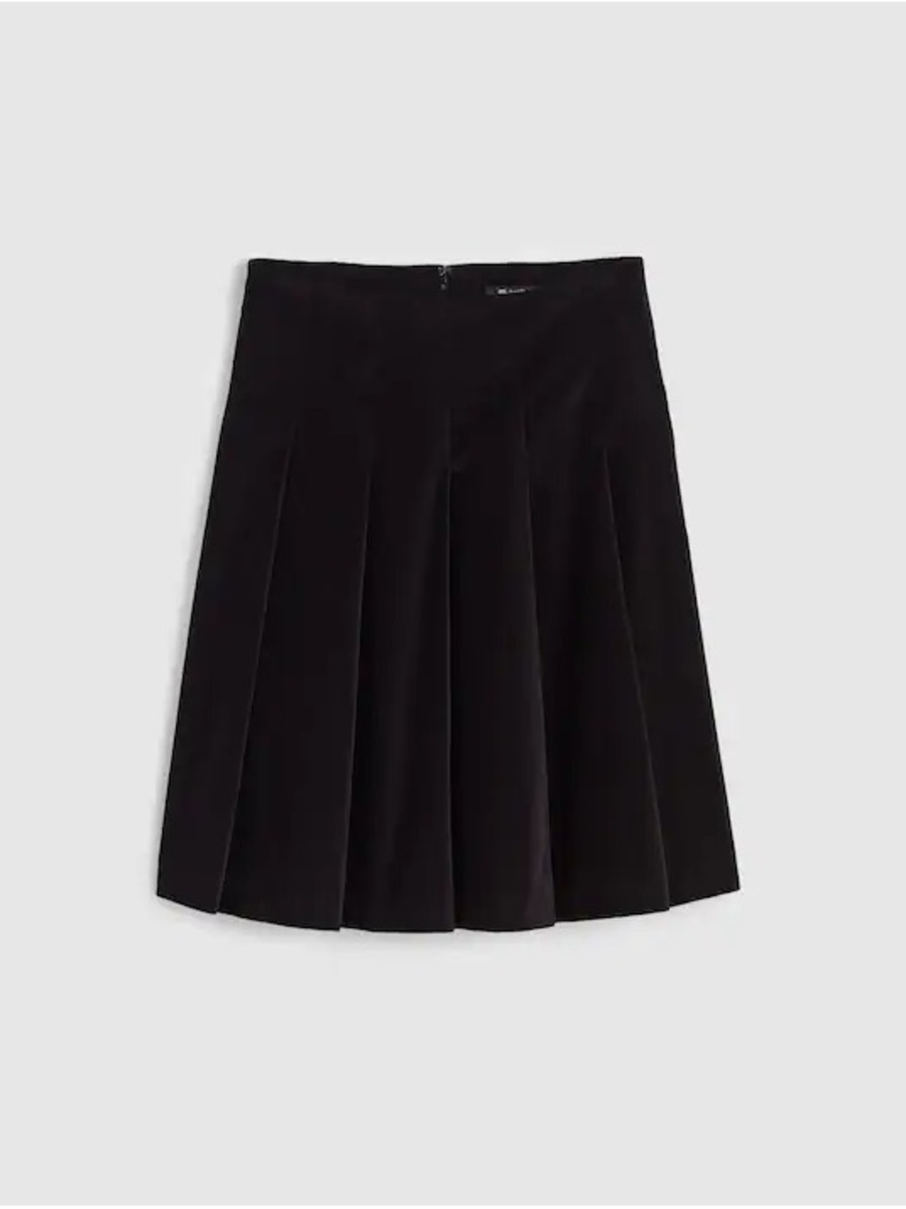 Madewell NY249 Velvet Pleated Mini Skirt Black Size 8 NWT Holiday Party
